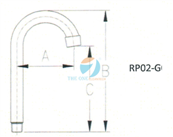 Vòi cổ ngỗng cố định gắn tường RP02-S